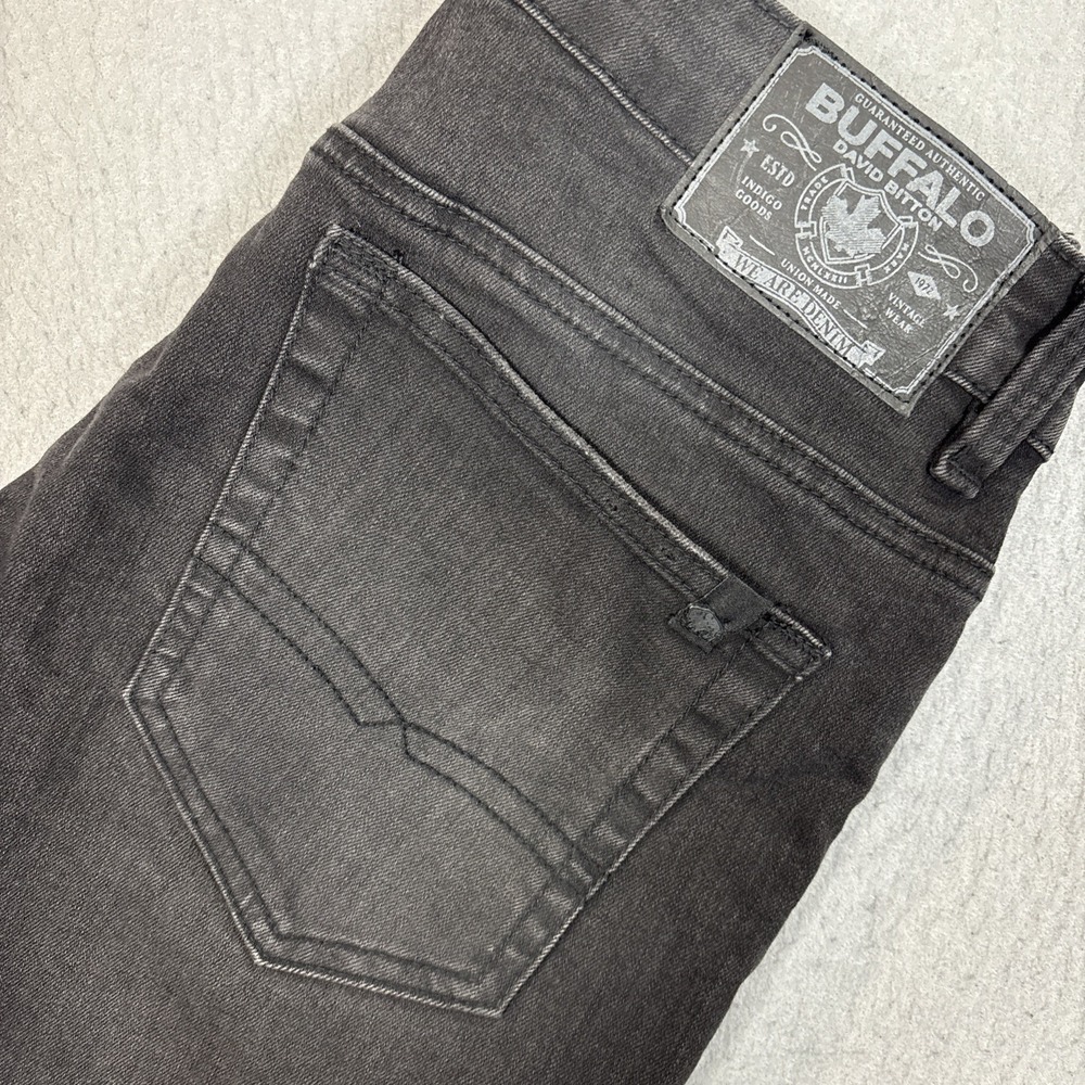 BUFFALO‎ DAVID BITTON Black Story Straight Six W29L32 Black Denim Jean